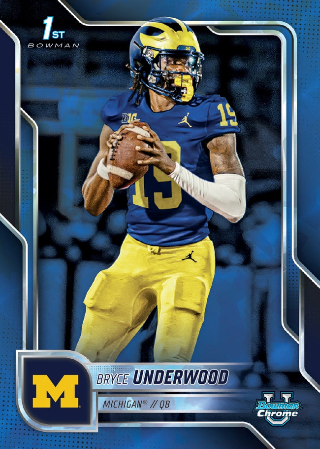 2025 Bowman University Chrome Football Sapphire Personal Box #1