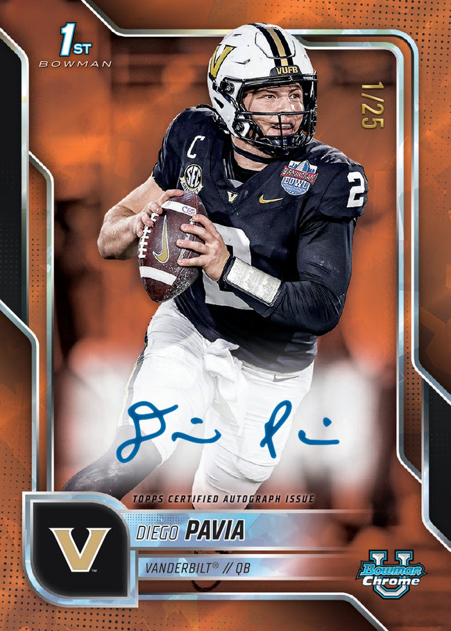 2025 Bowman University Chrome Football Sapphire Personal Box #1