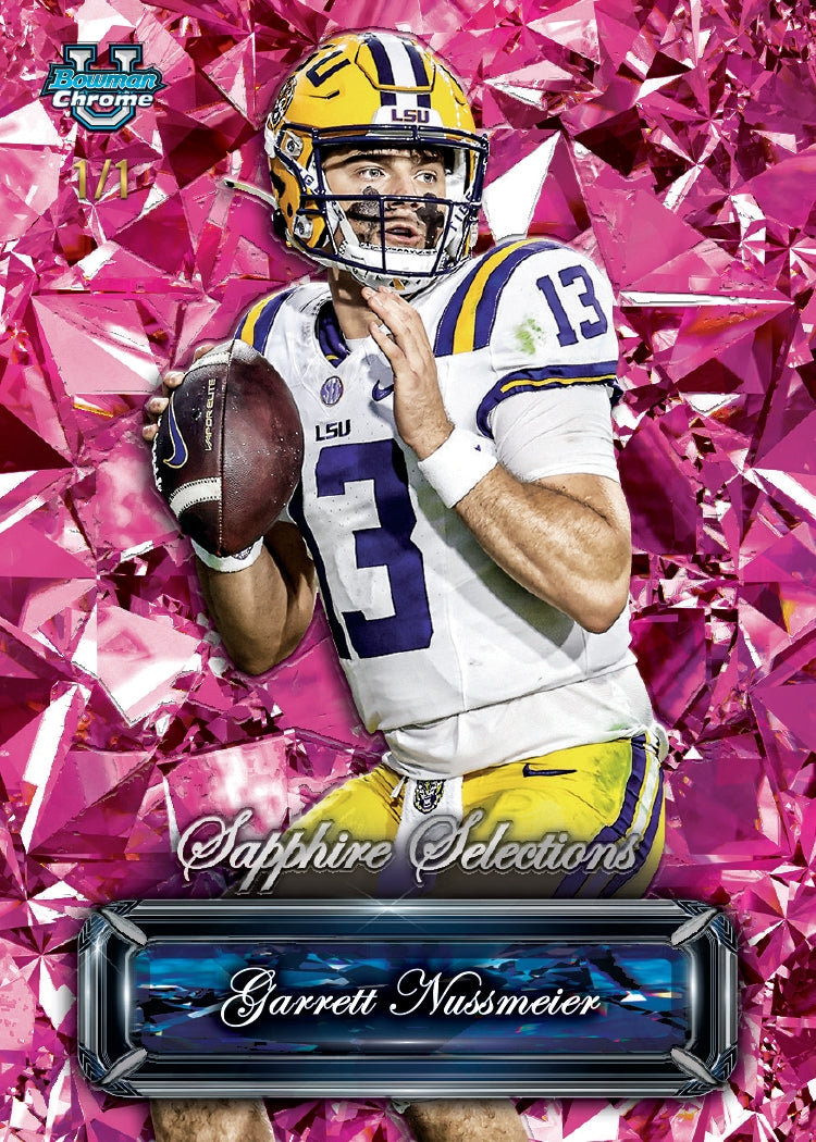 2025 Bowman University Chrome Football Sapphire Personal Box #1