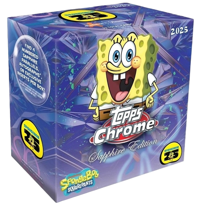 2025 Topps Chrome Sapphire SpongeBob SquarePants 25th Personal Box 1