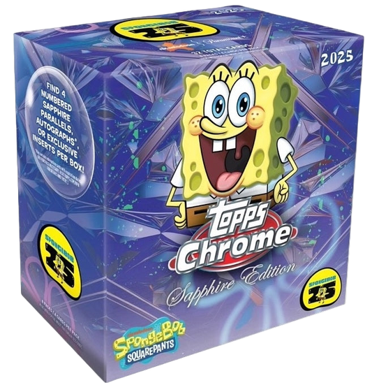 2025 Topps Chrome Sapphire SpongeBob SquarePants 25th Personal Box 1