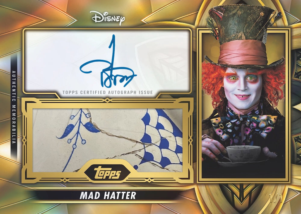 2026 Topps Vault Disney Case Break PYC 1 – Vault Autograph Relics Johnny Depp as Mad Hatter