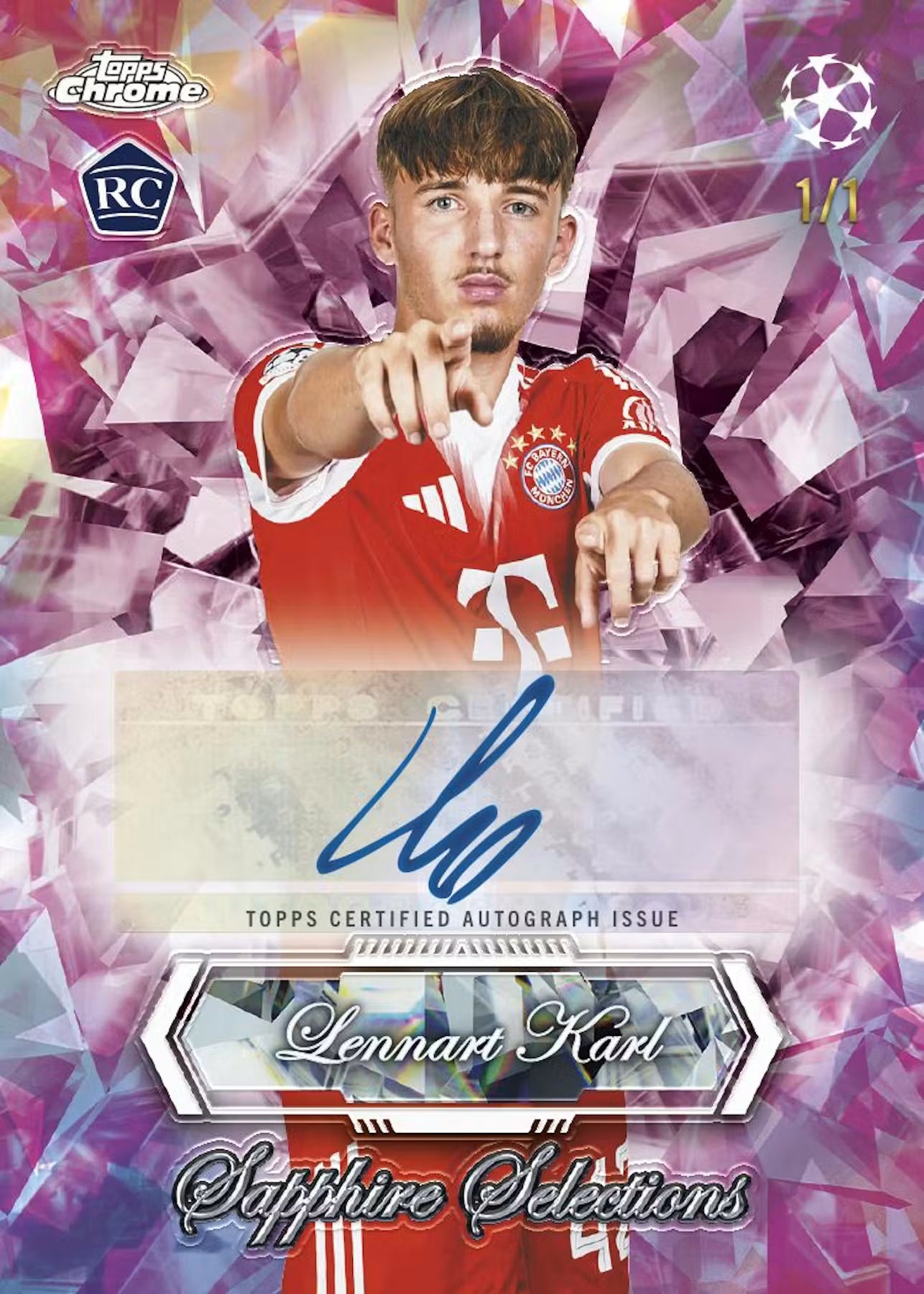 2025-26 Chrome UCC Sapphire Soccer Break PYT 1