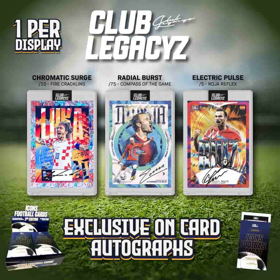 2025 Club Legacyz Icons Soccer Second Edition Hobby Box Personals 2