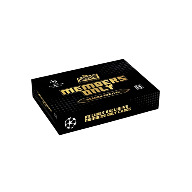2023-24 Topps Stadium Club Chrome UCL Members Only 12 Box Case VAULT