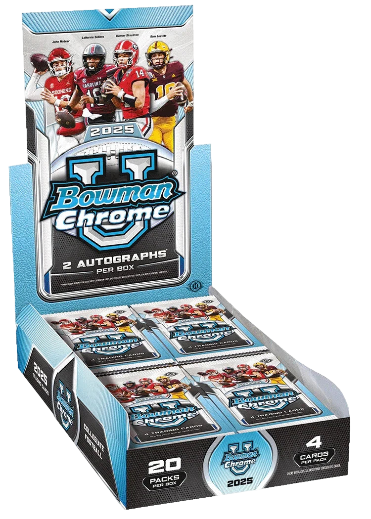 2025 Bowman University Chrome Football Hobby Personal Boxes 2