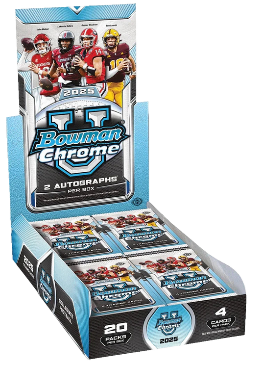 2025 Bowman University Chrome Football Hobby Personal Boxes 2