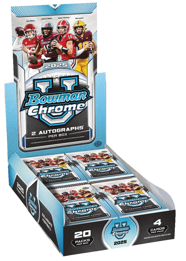 2025 Bowman University Chrome Football Hobby Personal Boxes 2